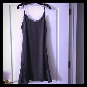 Banana Republic Charcoal Slip Dress with Lace sz 8
